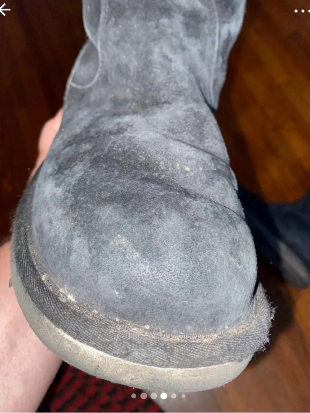 UGG Australia Womens Roseberry Winter Boots Size 8 Black Leather Sheepskin